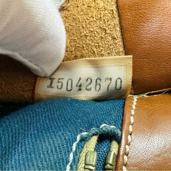 Vintage Dooney & Bourke DB Monogram Handbag - Pink / Green 12.5” x 3.5” x 10.5” - Picture 6 of 14